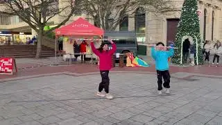 Christmas Street Performance of Man with the Bag 2025