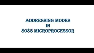 Addressing modes in 8085 microprocessor (Explanation with Examples)/GATE