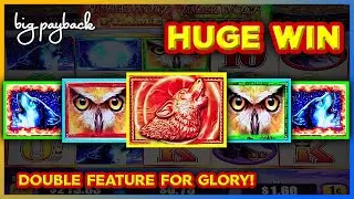 HUGE WIN on Timber Wolf Mega Power Slots!