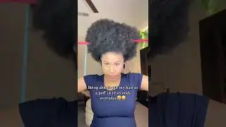 What REALLY happens when I put my hair in a puff😬 #afro #naturalhair #hair