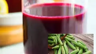 Drink Okra mixed with beetroot juice for surprising benefits.#okra #smoothielife