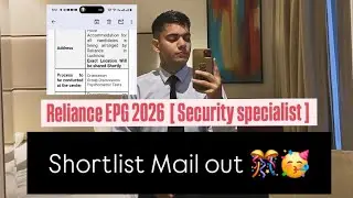 Reliance EPG Security Spec. shortlist Mail Out!! Go check now 