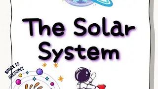 Making notes about solar system with Mininote app(page 1 designing) 📕Study with THARUSHA DENUWAN