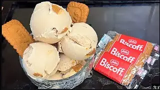 Biscoff  Ice Cream Recipe | Creamy & Easy 3-Ingredient No-Churn Dessert! 🍨