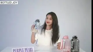 Bottled Joy Gym Sports Bottle-BPA-free and leak-proof-with Time Marker & Straw