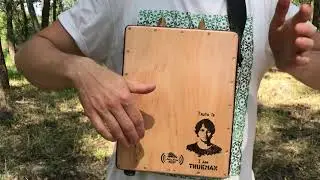Wooden travel cajon hand drum percussion by Noisy Wood