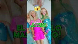 Mi BARBIE con el CABELLO m&aacute;s LARGO! 😱 #wow #genial #viral #shorts #omg #video #barbie #doll