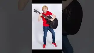 Jamming with his latest guitar. 🎸🎶