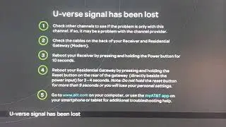 U-verse signal has been lost