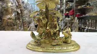 Brass Radha Krishna Idol: The Symbol of Love and Devotion (BS828 M) | पीतल की राधाकृष्ण की मूर्ति ||