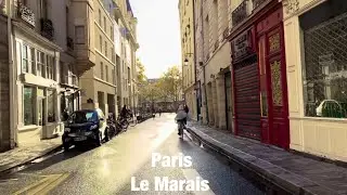 Paris city walks   Le Marais   Paris,France 4K