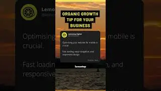 Optimise For Mobile | Business Organic Growth Tips | Lemontop Digital