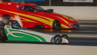 We raced with funny cars this weekend!