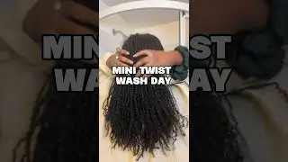 HOW TO WASH MINI TWISTS #minitwists #minitwist #naturalhair #shorts #type4natural