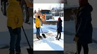 snowplow truck driver having a little fun #automobile #snowplow #snow #new #shorts #short