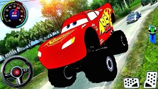 Monster Truck Lightning McQueen India Driving - Bus Simulator Indonesia 3D - Android GamePlay #105