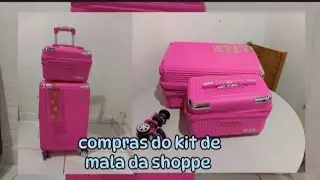 Kit de mala com frasqueira de viagem na cor 🩷 rosa ( compras da shoppe)