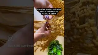 Macrame Hustles 😅 #macrameartist #macramedecor #crochet #diy #art #macramemakers  #macrametips