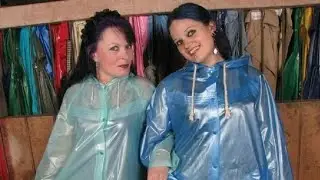 cute PVC rain wear dresses for ladies