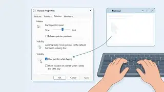 🖱️ HIDE IT! How to Automatically Hide Mouse Cursor While Typing in Windows 10/11