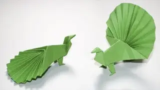 Easy Origami for kids How to make a paper Peacock