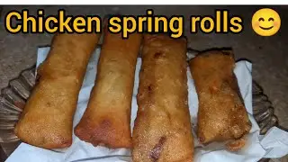 How to make chicken spring rolls// spring roll #chickenrool#viralvideo #youtubevideo