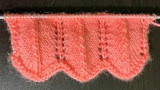 Zigzag  design knitting pattern for beginners