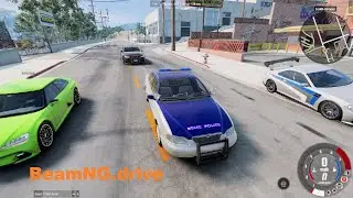 BeamNG with Friends Cop Chase 6
