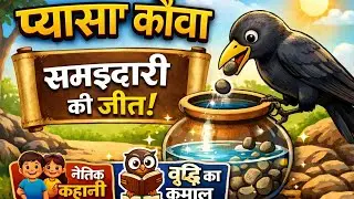 प्यासा कौवा | Hindi Moral Story | Kids Story in Hindi | Panchtantra Kahaniयह कहानी है प्यासे कौवे की