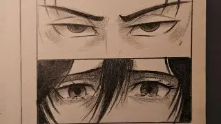 How to draw Eren and Mikasa eyes.....#anime #eren #mikasa #attackontitan 
