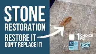 Removal of timber leaching from travertine by 1st Choice Fix | Sealing stone
