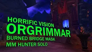 Horrific Vision of Orgrimmar Full Clear with Burned Bridge Mask (mm hunter solo)