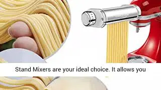 Pasta Maker Attachment Set 3-Piece for KitchenAid Stand Mixer, Pasta Sheet Roller, Spaghetti Cutter
