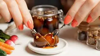 How to Make Marinated Eggs in Soy Sauce🥚🌶️Miniature Cooking ASMR | Tiny Food #satisfying #asmr #egg