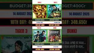 #coolie vs war 2 vs tiger 3 vs dunki# box office collection comparison#