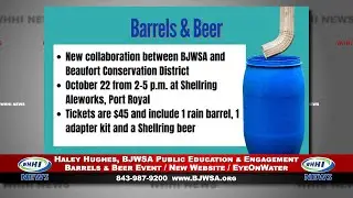 WHHI NEWS | Haley Hughes: Barrels & Beer Event / New Website / EyeOnWater | BJWSA | WHHITV
