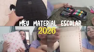 Mostrando meu material escolar ²⁰²⁶ , e organizando. 🎒📒
