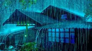 Pounding Rain & Sky-rumbling Thunder on Tin Roof - Rainstorm Sounds for Relaxing or Deep Sleep