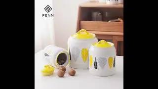FENN Pattern Design Large Capacity Ceramic Storage Jar