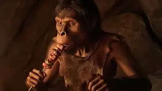 A day in the life of ancient humans #ai #monkey #crocodile #bees