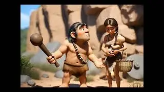 Caveman Family Survival Adventure | Funny Animated Short (Stone Age Cartoon)