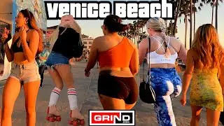 4K Santa Monica Beach Pier To Venice Beach Boardwalk Virtual Tour Grind 1-22-22 at 4pm