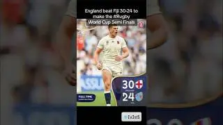 England beat Fiji 30-24 to make the #Rugby World Cup Semi Finals in Paris, France - #Ev3nt5 #RWC2023