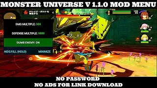 Monster universe apk mod menu,