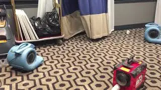 Structural drying of hotel conference facilities after major leak