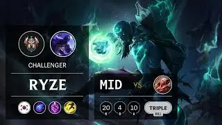 Ryze Mid vs Vladimir - KR Challenger Patch 9.9