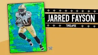 Painting NFL Portrait TIMELAPSE - New Orleans Saints Jarred Fayson by Blake Jamieson
