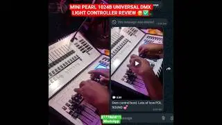 MINI PEARL 1024B UNIVERSAL DMX LIGHT CONTROLLER REVIEW #minipearl #dmx512 #parlight #sharpy #djlight