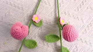 Sweet Peach Blossom: Handcrafted Crochet Peach