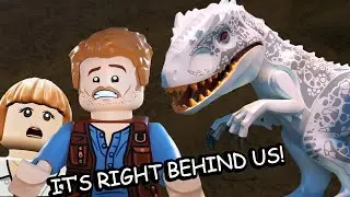 LEGO Jurassic World &ndash; Owen & Claire Escape from Indominus Rex (Out of Bounds Scene)